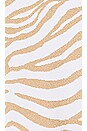 view 5 of 5 X Sloane Stephens Jozy Bikini Top in Gold Zebra Jacquard