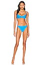 view 4 of 4 The Logan Bikini Bottom in Fluorescent Blue