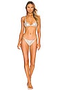 view 4 of 5 The Lulu Bikini Bottom in Foiled Pebble Charcoal