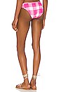 view 3 of 4 The Daphne Bikini Bottom in Painted Strawberry Gingham