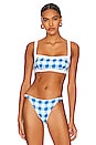 view 1 of 4 The Scottie Bikini Top in Greek Blue & Lapis Blue