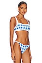 view 2 of 4 The Scottie Bikini Top in Greek Blue & Lapis Blue