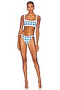 view 4 of 4 The Scottie Bikini Top in Greek Blue & Lapis Blue