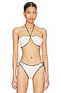 view 1 of 4 HAUT DE MAILLOT DE BAIN AZALEA in Eggshell & Blackout