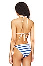 view 3 of 4 The Iris Bikini Top in Marina Blue Stripe