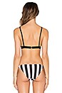 view 3 of 4 TOP BIKINI MORGAN in Black & Cream Stripe