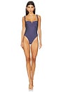 view 1 of 5 The Verona One Piece in Baby Polkadot Midnight Blue