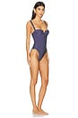 view 2 of 5 The Verona One Piece in Baby Polkadot Midnight Blue