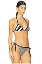 view 2 of 4 Iris Bikini Top in Noir & Khaki Stripe