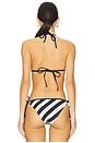 view 3 of 4 Iris Bikini Top in Noir & Khaki Stripe