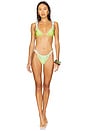 view 4 of 4 Ellery Bikini Bottom in Sky & Chartreuse Ombre