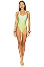 view 1 of 3 Addison One Piece in Sky & Chartreuse