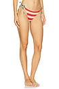 view 2 of 5 The Iris Side Ties Bikini Bottom in Colorblock Beach Stripe