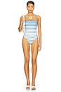 view 1 of 4 The Renna Reversible One Piece in Marina Blue & Sunset Stripe