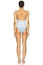 view 4 of 4 The Renna Reversible One Piece in Marina Blue & Sunset Stripe