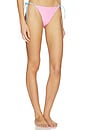 view 3 of 5 The Ines Reversible Bikini Bottom in Bon Bon & Ocean Mist