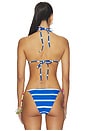view 4 of 5 The Iris Reversible Bikini Top in Colorblock Stripe