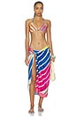 view 5 of 5 The Iris Reversible Bikini Top in Colorblock Stripe
