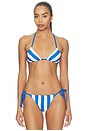view 1 of 5 HAUT DE MAILLOT DE BAIN TRIANGLE RÉVERSIBLE THE IRIS in Olympian Blue