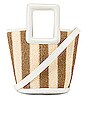 view 1 of 5 Pookie Crochet Tote in Sand & White Stripe