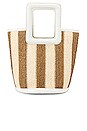 view 2 of 5 Pookie Crochet Tote in Sand & White Stripe