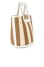 view 3 of 5 Pookie Crochet Tote in Sand & White Stripe