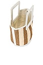 view 4 of 5 Pookie Crochet Tote in Sand & White Stripe