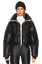 view 2 of 5 Clara Leatther Puffer Jacket in Black