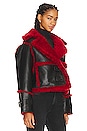 view 3 of 5 Reva Short Coat in Black & Red
