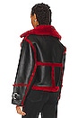 view 4 of 5 Reva Short Coat in Black & Red