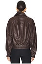 view 4 of 5 Ella Leather Bomber in Butter Brown