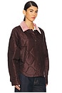 view 3 of 5 Niah Quilted Jacket in Burgundy