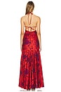 view 3 of 3 Cara Dress in Red Magenta Embroidery