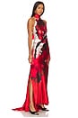 view 2 of 4 Sherry Dress in Pomegranate Abstract Flowers