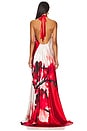 view 3 of 4 Sherry Dress in Pomegranate Abstract Flowers