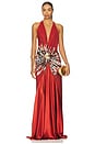 view 1 of 3 Aiko Dress in Burnt Flower
