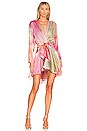 view 1 of 3 Aglioni Dress in Pink & Green Gradient Watercolor