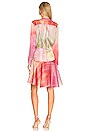 view 3 of 3 Aglioni Dress in Pink & Green Gradient Watercolor