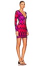 view 2 of 3 Luz Dress in Plum Rouge Wavy Zig Zag