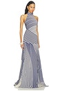 view 2 of 4 VESTIDO LEONORE  in Blue Stripes