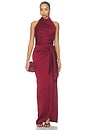 view 1 of 3 Davinia Dress in Burgundy