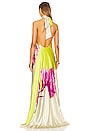 view 3 of 3 Sherry Gown in Chartreuse Beige Floral