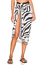view 1 of 4 Giulia Skirt Pareo in Black & White Ripple