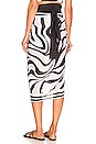 view 3 of 4 Giulia Skirt Pareo in Black & White Ripple
