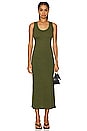view 1 of 3 Roxanne Scoop Neck Dress in Olive