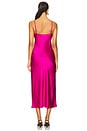 view 3 of 4 Taylor V-neck Bias Cut Dress in Magenta