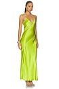 view 2 of 3 Cece Lace Inset Cami Dress in Chartreuse