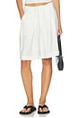 view 1 of 6 Gemma Cinched Longer Short in White