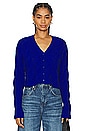 view 1 of 4 Jolie Cropped Cable Cardigan in Lapis