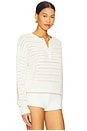 view 2 of 4 Maeve Henley Pullover in Gardenia & Pink Sand